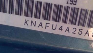 VIN prefix KNAFU4A25A52
