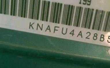 VIN prefix KNAFU4A28B53