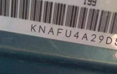 VIN prefix KNAFU4A29D56