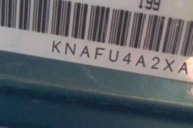 VIN prefix KNAFU4A2XA51