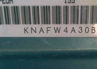VIN prefix KNAFW4A30B53