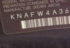 VIN prefix KNAFW4A36A50