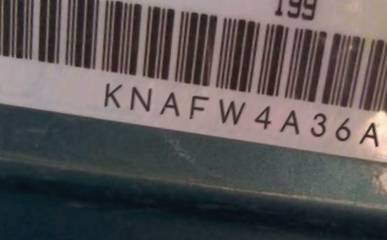 VIN prefix KNAFW4A36A51