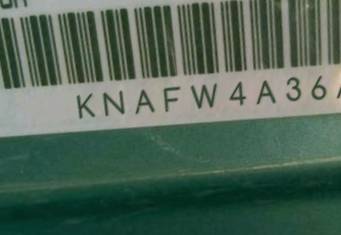 VIN prefix KNAFW4A36A52