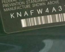 VIN prefix KNAFW4A37C55