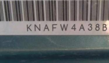 VIN prefix KNAFW4A38B53