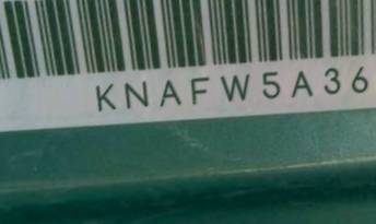 VIN prefix KNAFW5A36D57