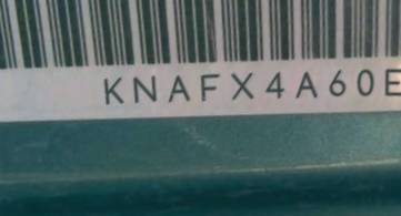 VIN prefix KNAFX4A60E51