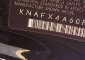 VIN prefix KNAFX4A60F53