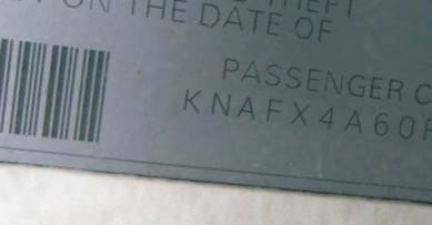 VIN prefix KNAFX4A60F54