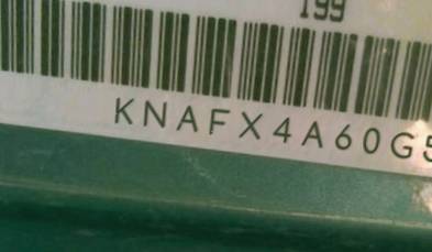 VIN prefix KNAFX4A60G54