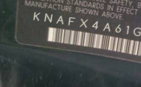 VIN prefix KNAFX4A61G54