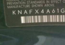 VIN prefix KNAFX4A61G55