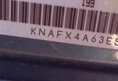 VIN prefix KNAFX4A63E51