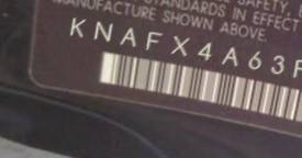 VIN prefix KNAFX4A63F52