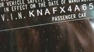 VIN prefix KNAFX4A65F52