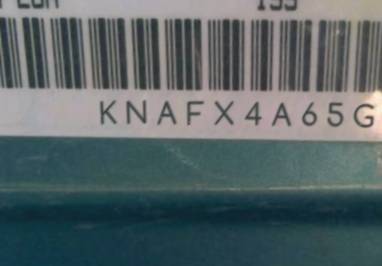 VIN prefix KNAFX4A65G56
