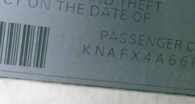 VIN prefix KNAFX4A66F54