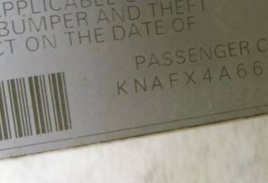 VIN prefix KNAFX4A66G54
