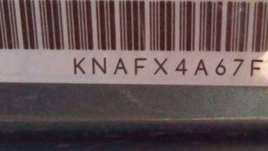 VIN prefix KNAFX4A67F54