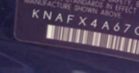 VIN prefix KNAFX4A67G55