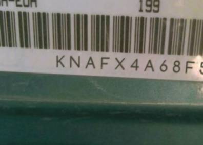 VIN prefix KNAFX4A68F54
