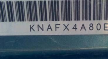VIN prefix KNAFX4A80E51
