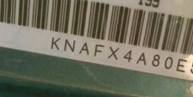 VIN prefix KNAFX4A80E52