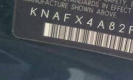 VIN prefix KNAFX4A82F52