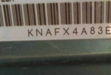VIN prefix KNAFX4A83E50