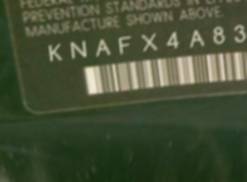 VIN prefix KNAFX4A83E51