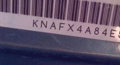 VIN prefix KNAFX4A84E51
