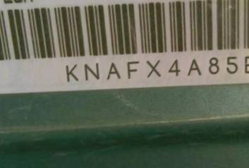 VIN prefix KNAFX4A85E51