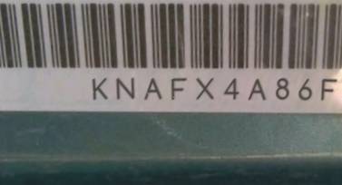 VIN prefix KNAFX4A86F52