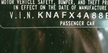 VIN prefix KNAFX4A88E52