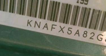 VIN prefix KNAFX5A82G56