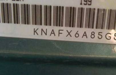 VIN prefix KNAFX6A85G55