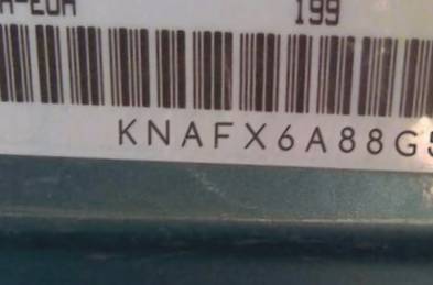 VIN prefix KNAFX6A88G55