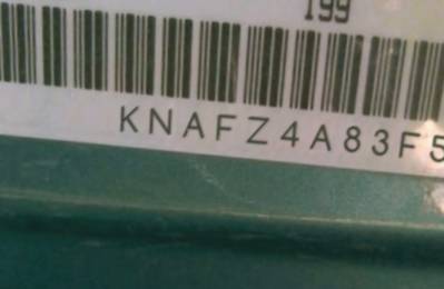 VIN prefix KNAFZ4A83F53