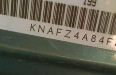 VIN prefix KNAFZ4A84F52