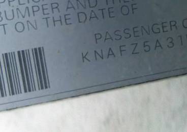VIN prefix KNAFZ5A31F52