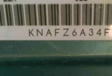 VIN prefix KNAFZ6A34F53