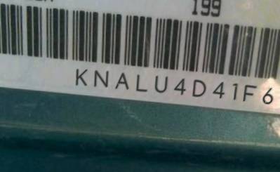 VIN prefix KNALU4D41F60