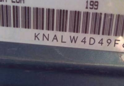 VIN prefix KNALW4D49F60