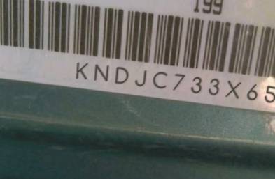 VIN prefix KNDJC733X655
