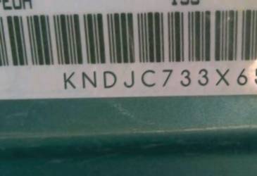 VIN prefix KNDJC733X656