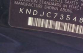 VIN prefix KNDJC7354857