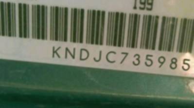 VIN prefix KNDJC7359858