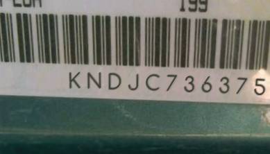 VIN prefix KNDJC7363756