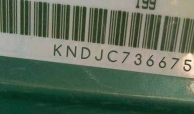 VIN prefix KNDJC7366757
